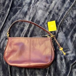 Fossil Burgundy Bag